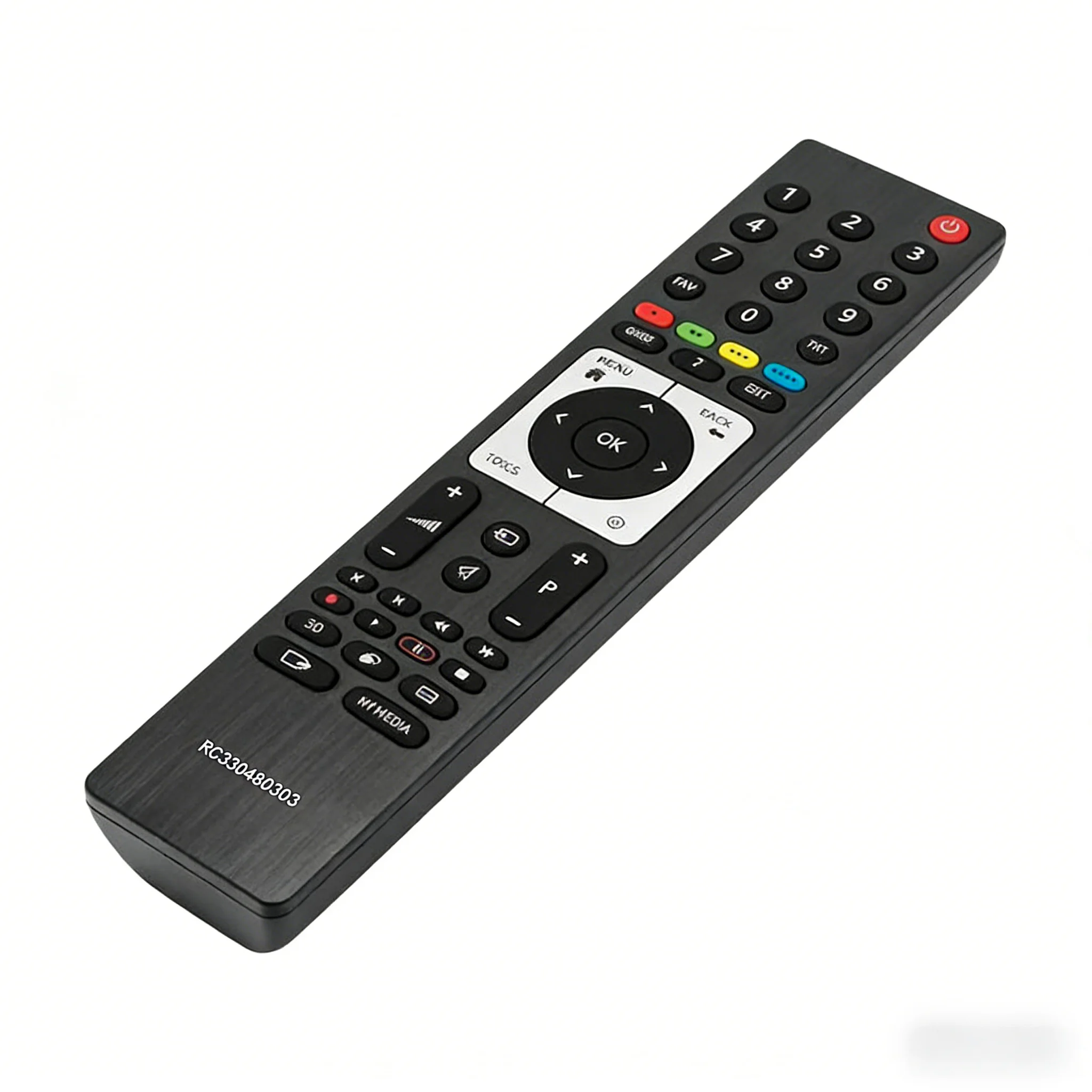 RC3304803/01 Infrared Remote, Premium Replacement Controller for Grundig TS3187R-2 3D HD Smart TV and Various Television Models