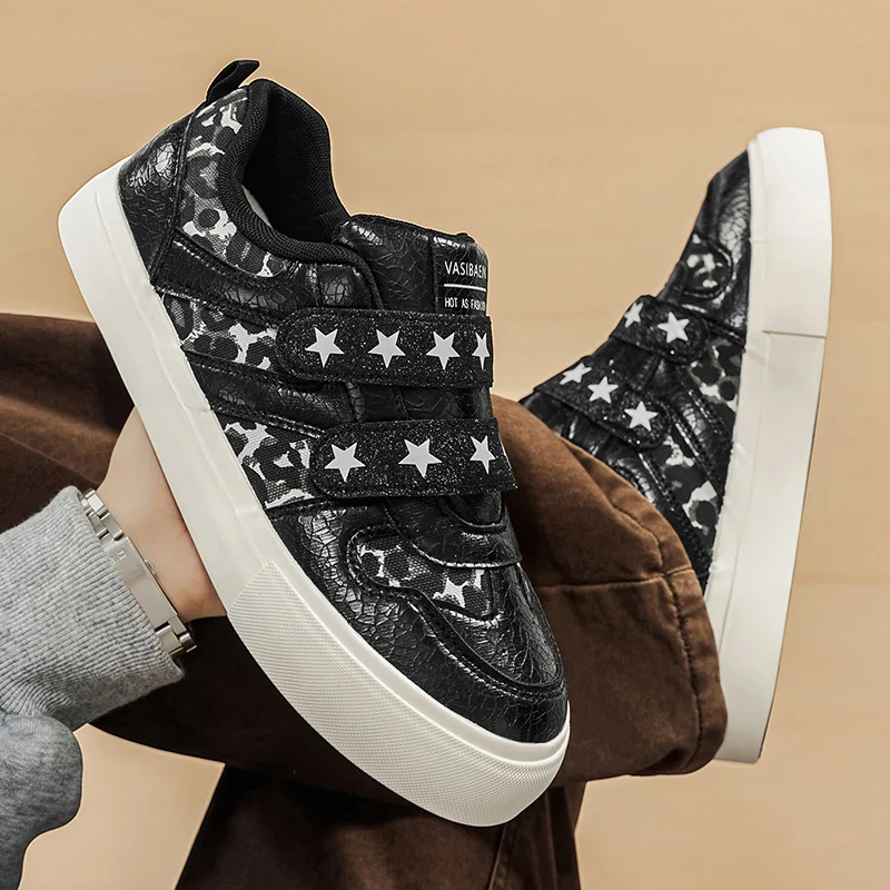 new comfortable and fashionable casual Velcro niche star training shoes three time vulcanized board shoes low top men's shoes