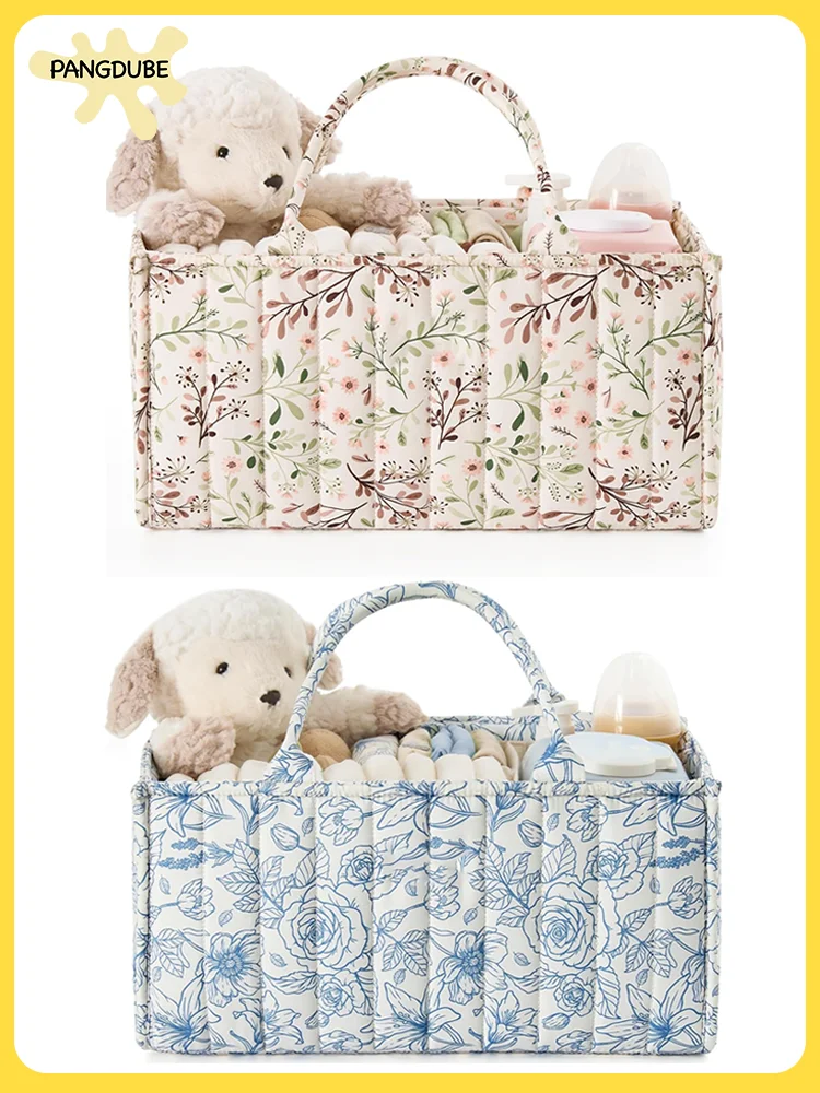 PANGDUBE Baby Diaper Organizer Bag Folding Portable Diaper Stackers & Caddies High Capacity Storage Bag for Baby Things