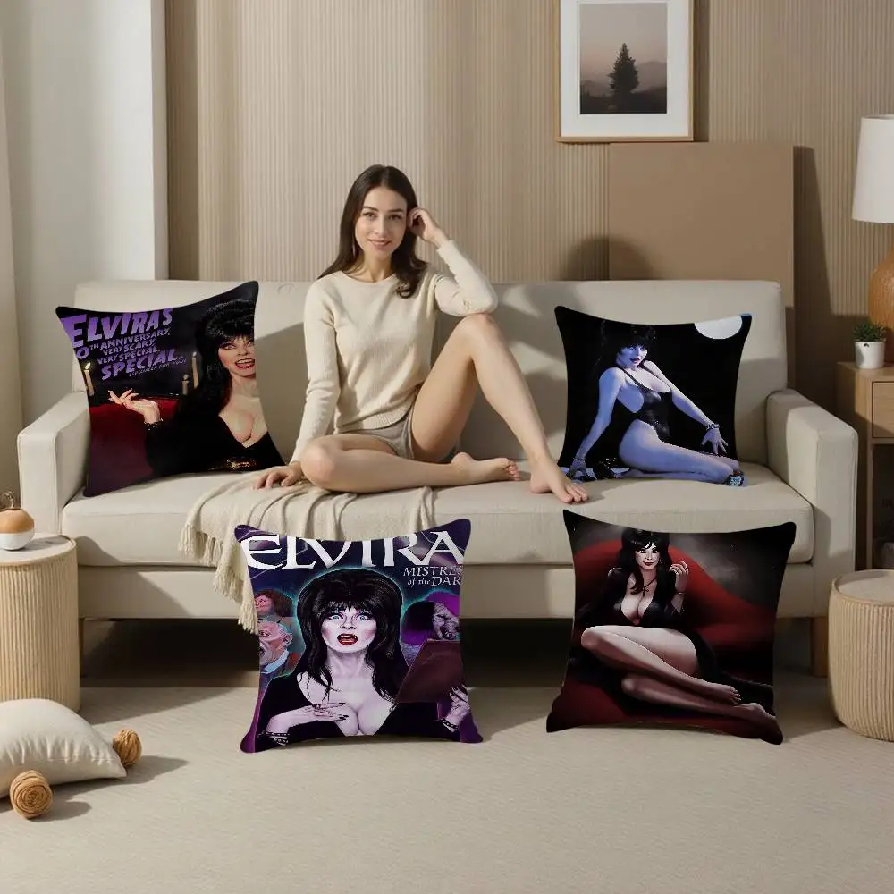 Film E-Elvira M-Mistress D-Dark Pillow Cover for Bedroom Room and Living Room Sofa Decorative Cushion Cover view 3