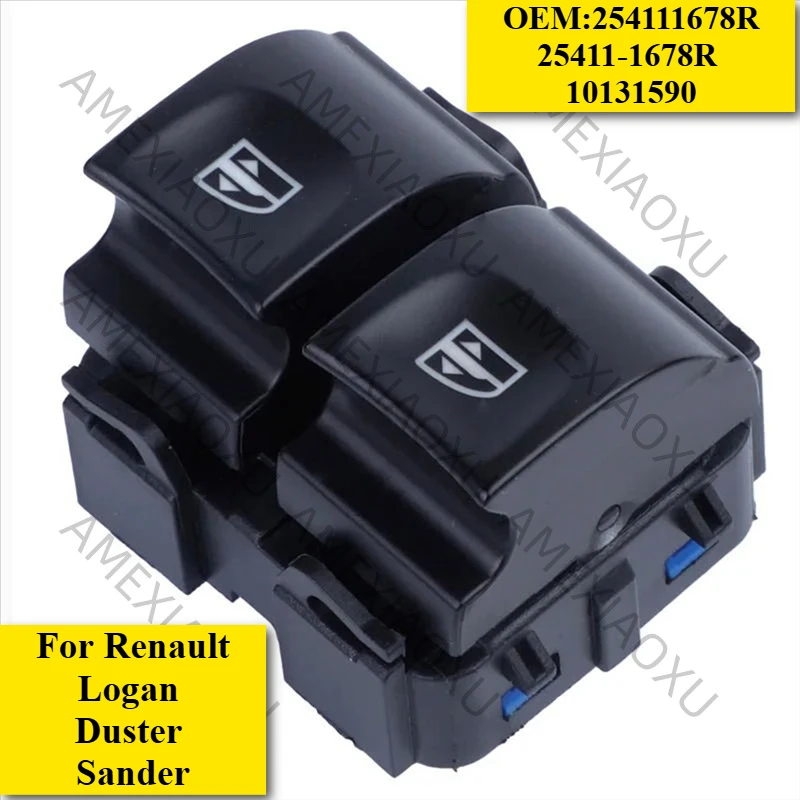 1PC OEM:254111678R 25411-1678R 10131590 For Renault Logan Duster Sandero Power Window Switch Button AMEXIAOXU