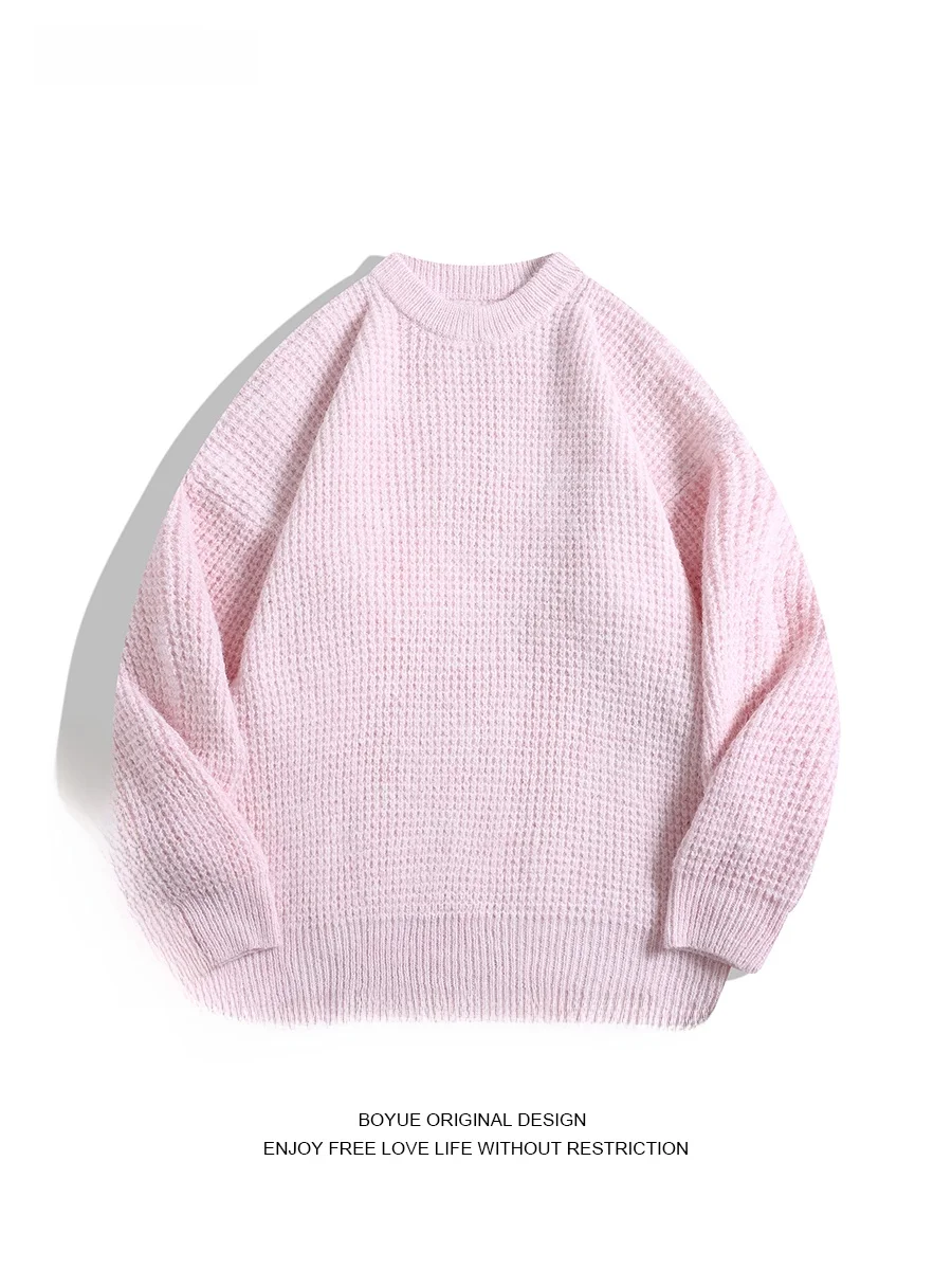 

Свитер Boyue в корейском стиле, розовый, вязаный, мягкий, универсальный, повседневный, для молодежи, с нотками нежности и изящества