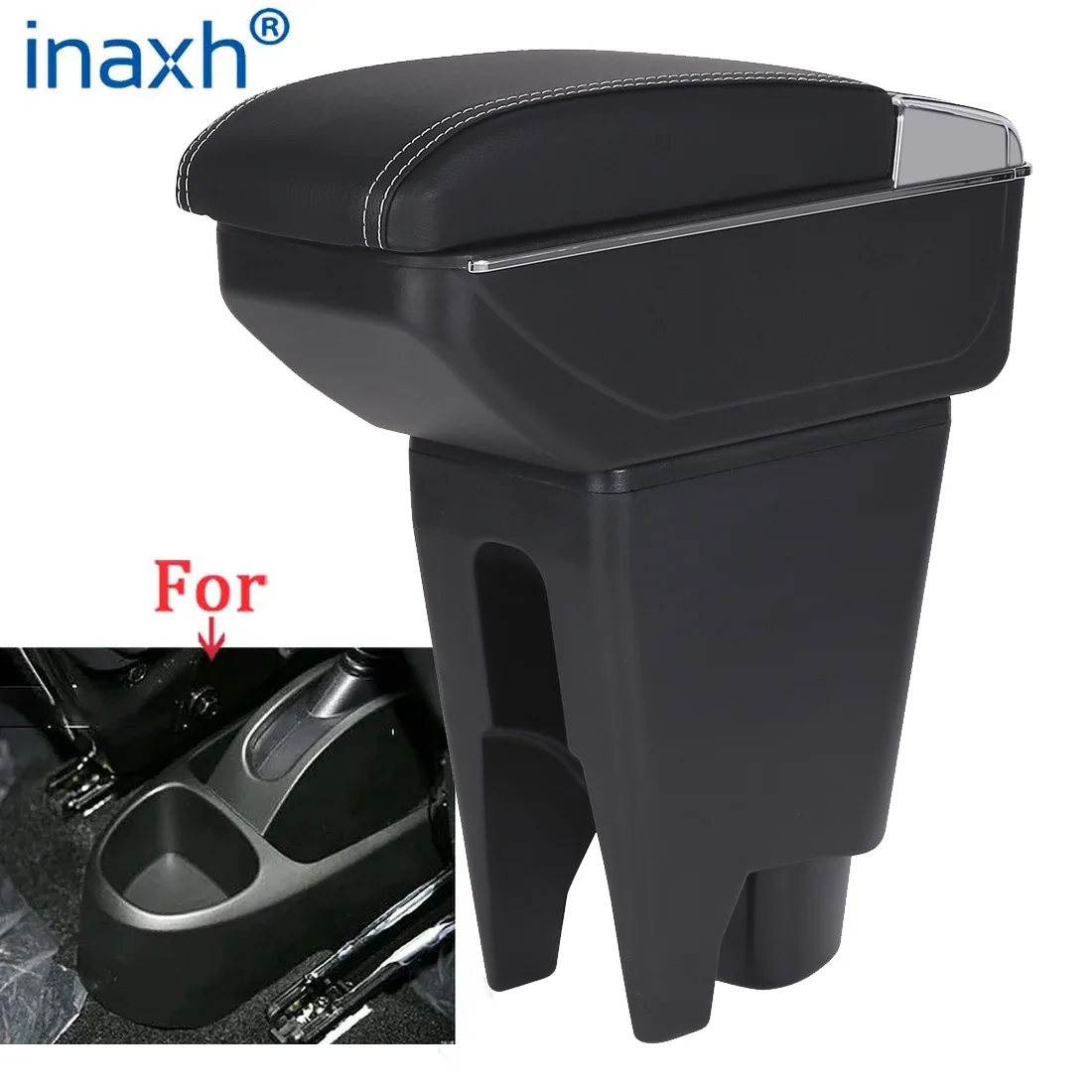 Caixa de Braço para Peugeot 107, Citroen C1, Toyota Etios, Aygo, BJ, Acessórios Do Carro, Caixa De Loja, Peças Interiores