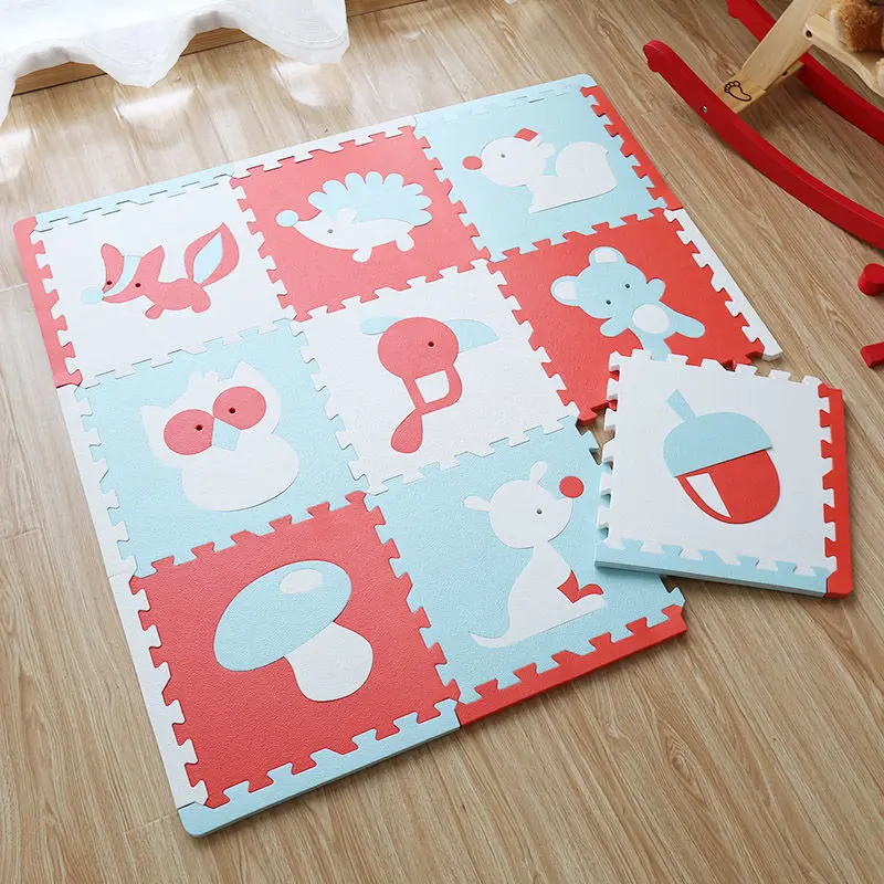 9 Stuks Speelmatten Spelmatten 30X30Cm Activiteiten Mat Voor Baby Speelmat Baby Tapijten Anti-Shock Mat Voor Baby 'S Speelkamer Mat Kruipmat