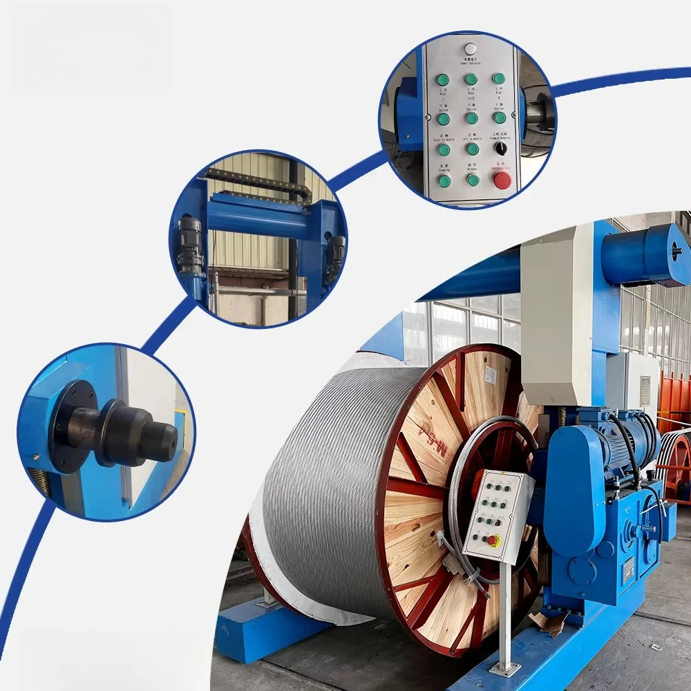 Deposit Price 2000mm Gantry Coiling Rewinding Machine AWG Wire Winder with PE Tube Entry System