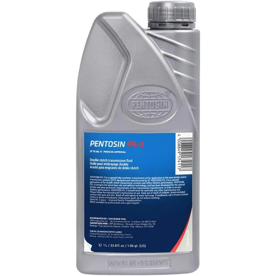ペンタシン 1052107 FFL-3 フルシンセティック ダブルクラッチトランスミッションフルード（ポルシェPDKトランスミッション用）；1リットル