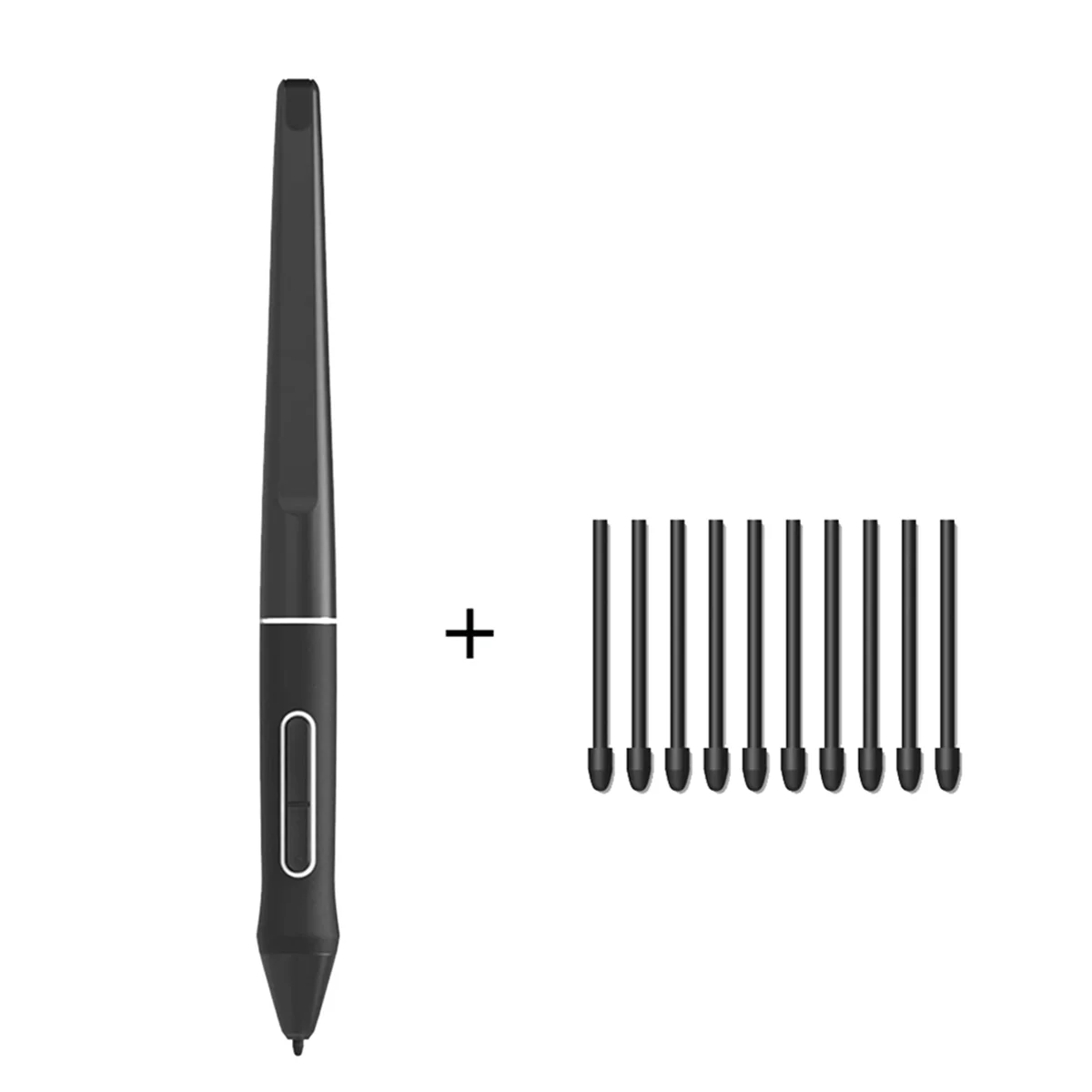 A56XQ PW517 Digital Stylus Pen + 10-Pack Replacement Pen Nibs for Huion Kamvas 13, Kamvas Pro 24, Kamvas 22 Plus Battery-Free