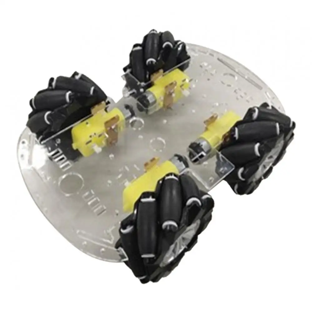 kit-telaio-per-auto-intelligente-con-ruote-mecanum-in-acrilico-da-80-mm-per-esperimenti-di-ingegneria-e-modellismo