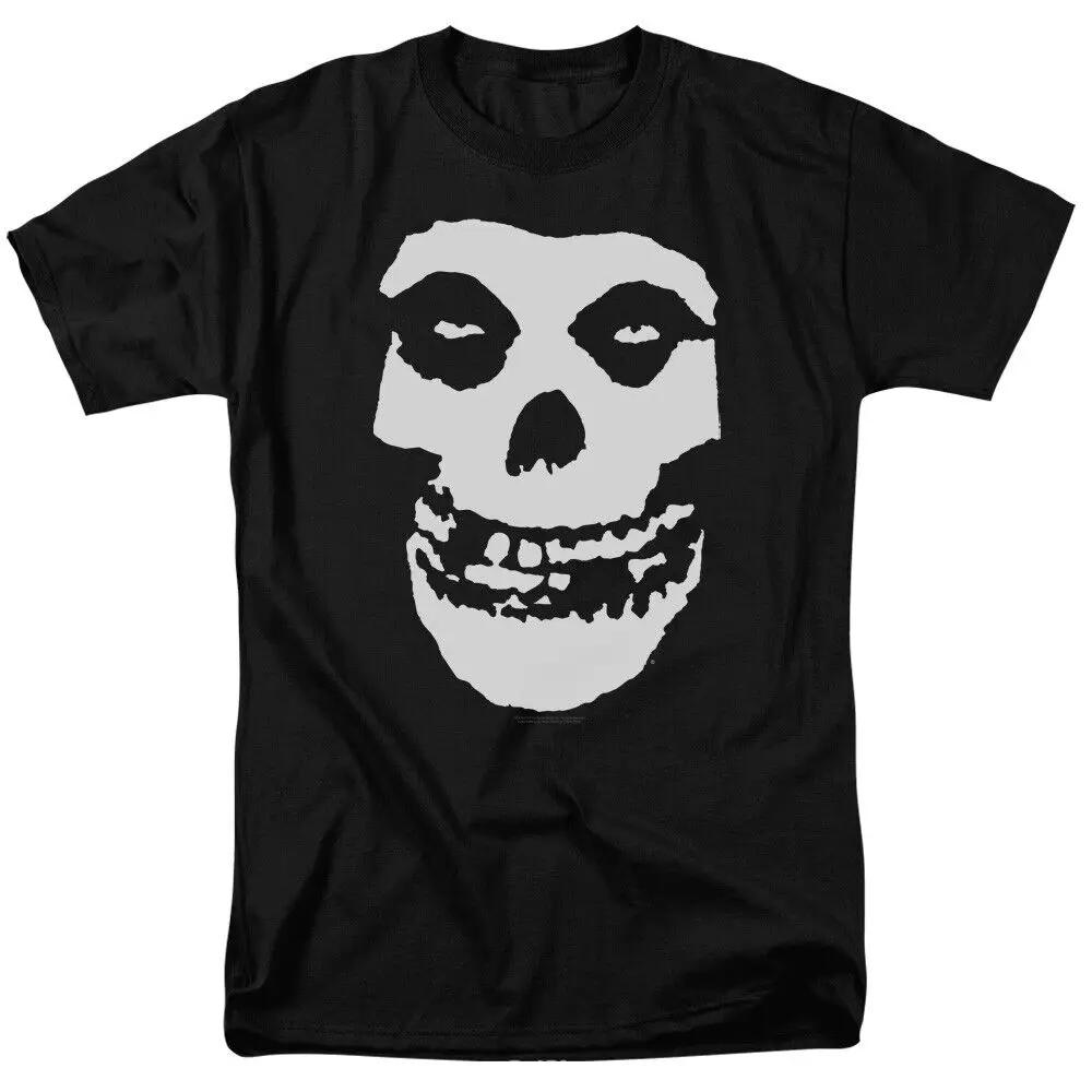 Misfits Fiend Skull T Shirt Licensed Punk Rock Die My Darling Skulls Black