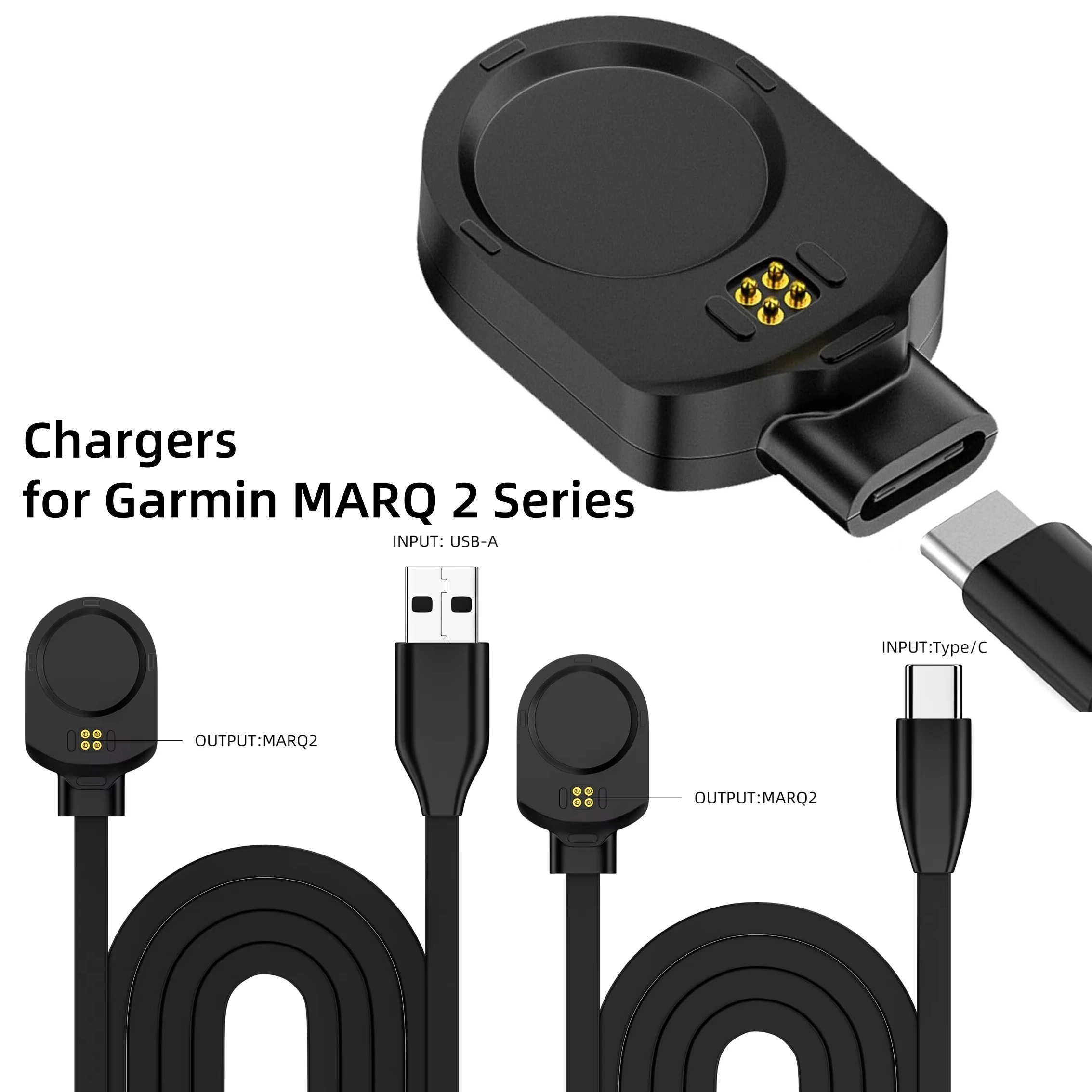 USB Type-C Chargers Adapter For Garmin MARQ 2 Adventure/Athlete/Aviator/Captain/Golfer (Gen 2) MARQ2 watch Fast Charging Cable
