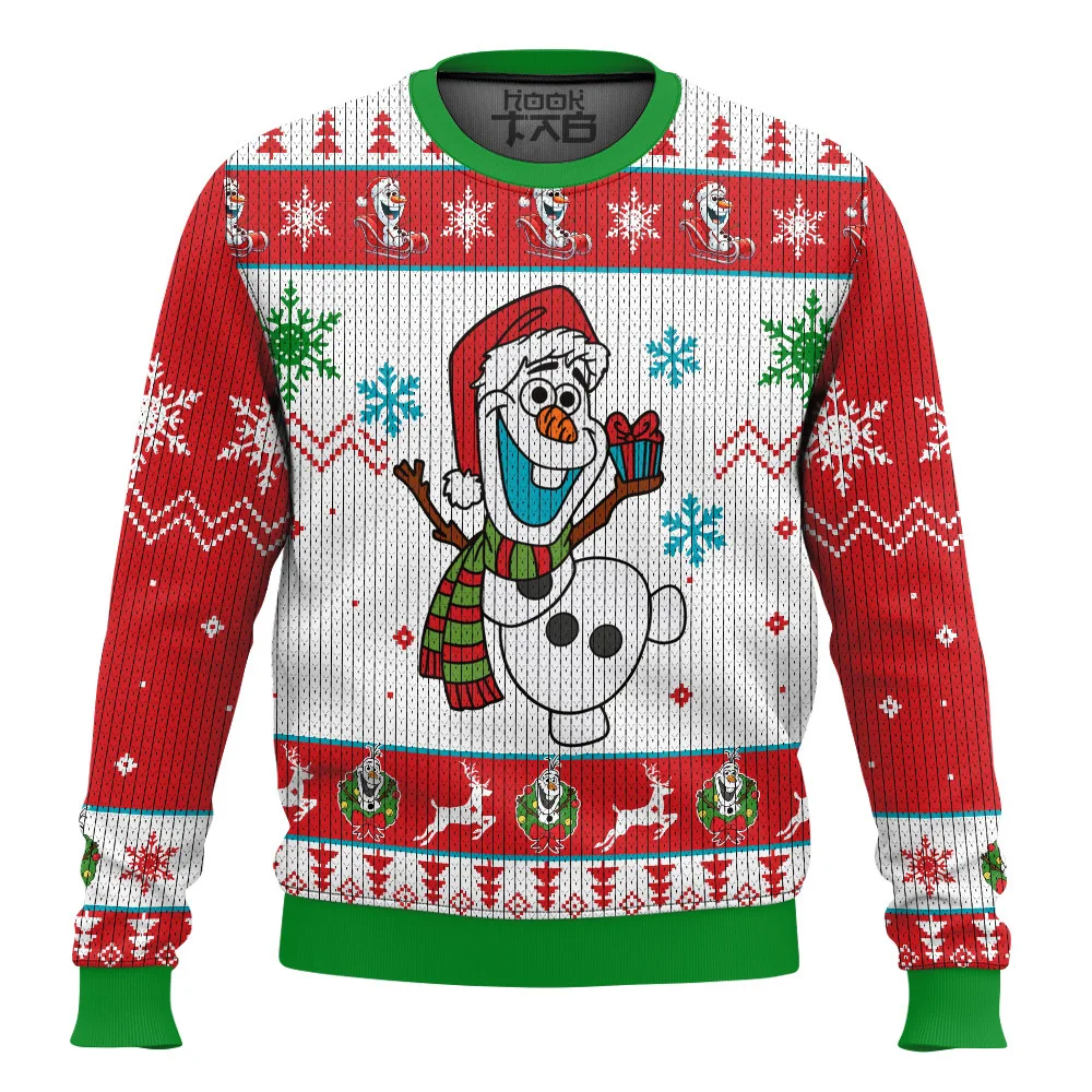 

Disney Frozen Olaf Ugly Christmas Sweatshirt Funny Holiday Party Pullover Warm Cozy Sweatshirt for Men Women Xmas Gift 2026