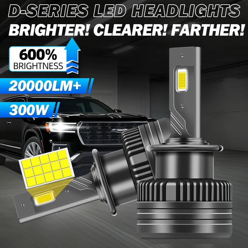 

2X LED Headlights D2S D2R Canbus HeadLamp 20000Lm Super Bright Plug&Play Auto Xenon Bulbs Replacement Plug&Play 12V