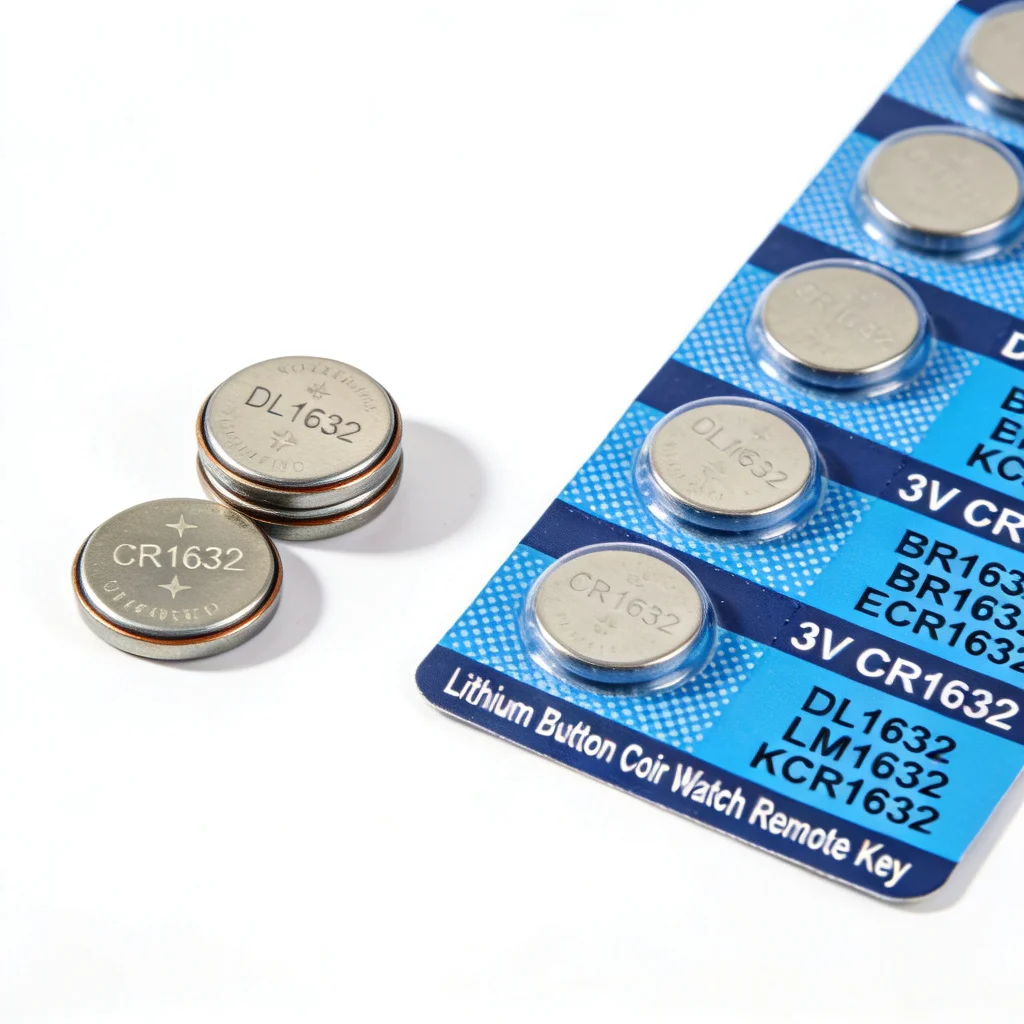 Long Lasting 3V CR1632 Lithium Button Coin Cell Battery DL1632 BR1632 ECR1632 LM1632 KCR1632 for Watch Toys Remote Control