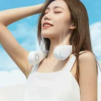 New Mini Neck Mounted Fan Portable Bladeless Neck Rechargeable Air Cooler 3 Speed Mini Summer Sports Fan Outdoor 1200mAh