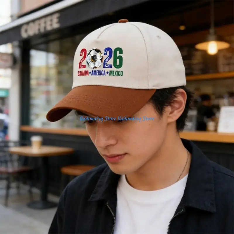 573B 2026 Soccer Sports Adjustable Polyester Baseball Cap Fashion Outdoor Hat Breathable Hat For Men Women With Sun