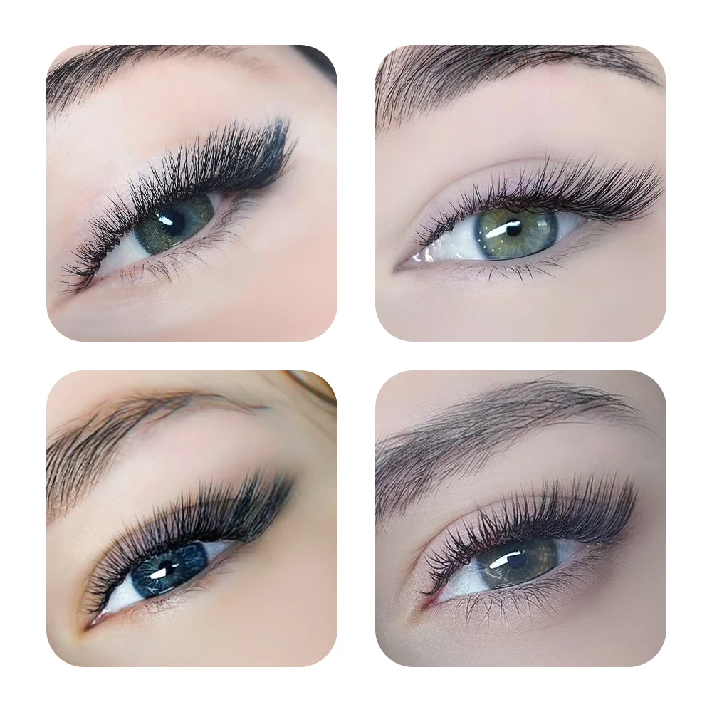 GLAMLASH L+/LC/LD/LU(M)/N Curl 7~15mm MIX 16rows/Case Mink Eyelash Extension Individual Lashes Soft False Eyelashes