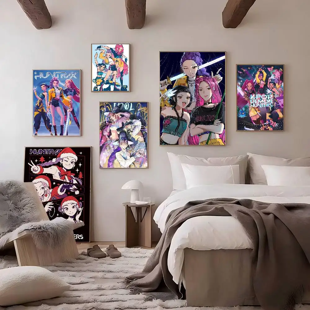 Kpop D-Demon H-Hunter Vintage Posters Sticky Vintage Room Home Bar Cafe Decor Kawaii Room Decor