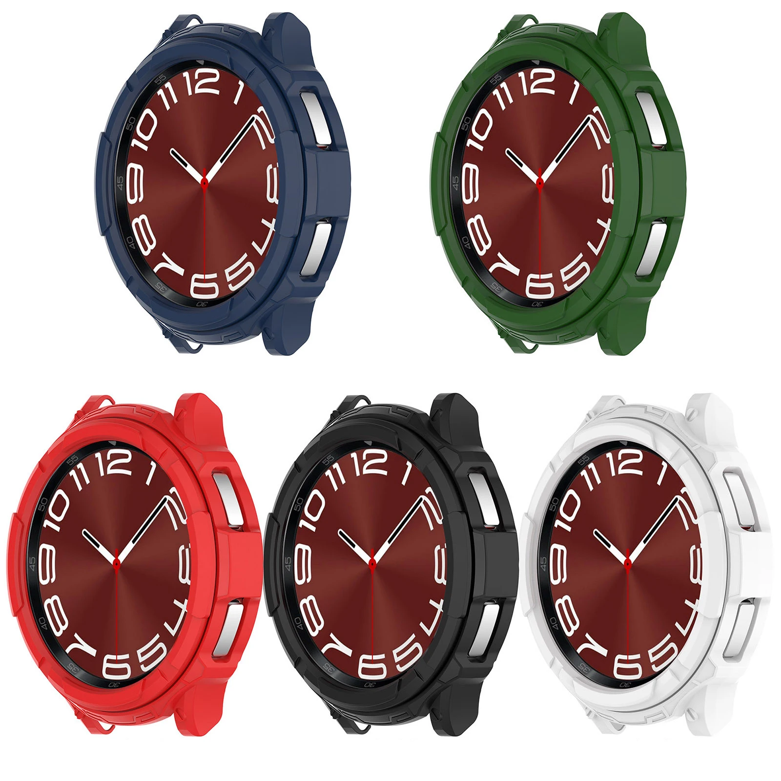 Funda de TPU para Samsung Galaxy Watch6 Classic, Protector de pantalla de 47mm y 43mm, cubierta de anillo de bisel