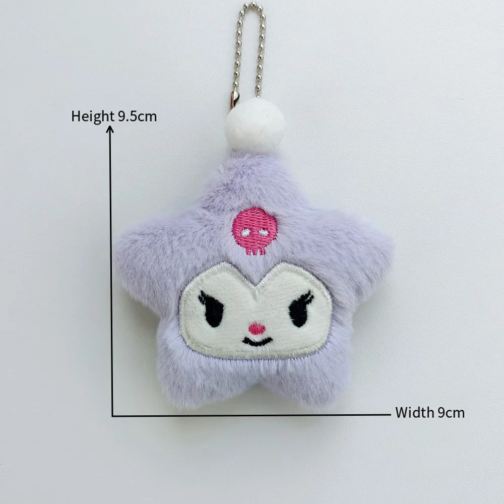 Sanrio Japanese Cute Cartoon Plush Pendant Doll Toy Star Hanging Keychain Girl Shaped Bag Item Pendant Decoration