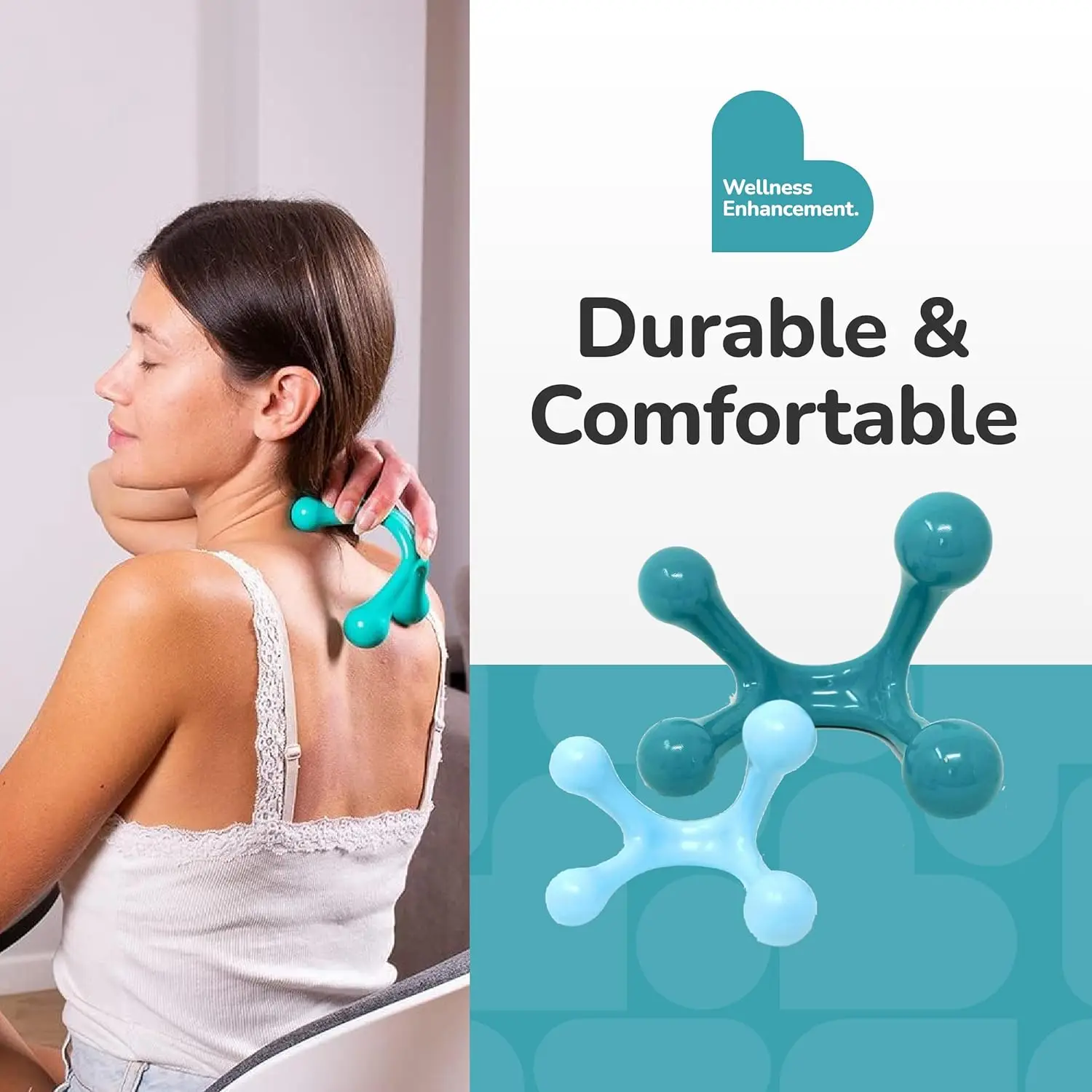 Massaggiatori per alleviare i muscoli 2 in 1 - Strumenti per punti di pressione a 4 gambe per collo/schiena/piedi, perfetti per il recupero sportivo e la rottura dell'ufficio