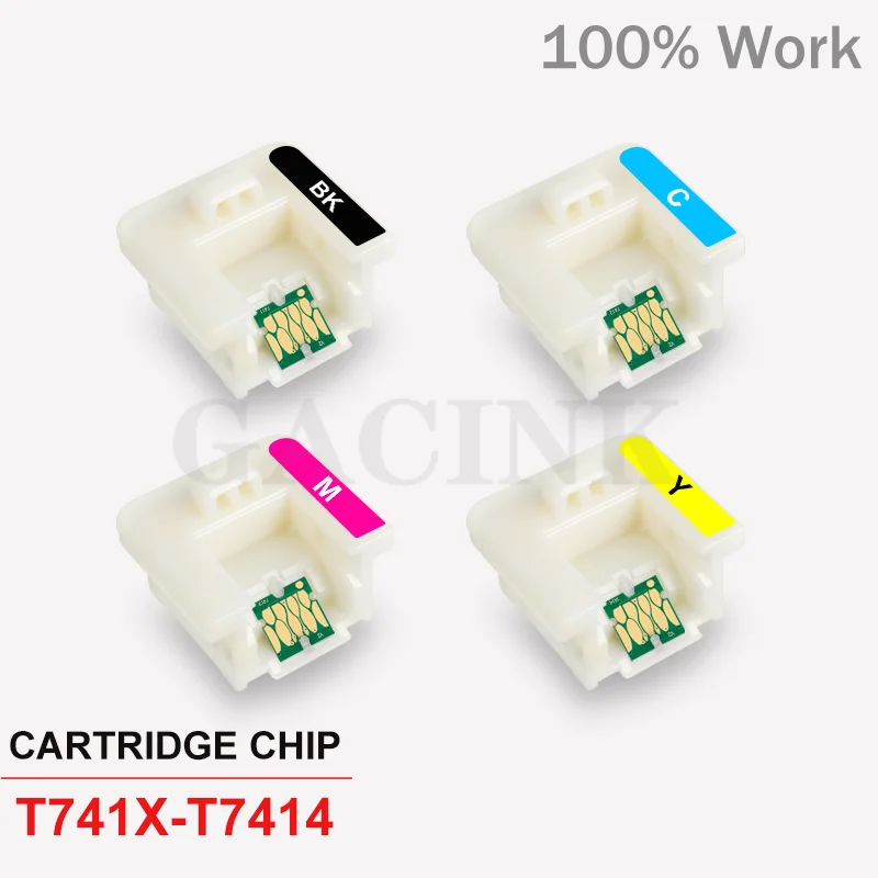 T741X T7411 T7412 T7413 T7414 Chip Unit For Epson Surecolor F6000 F6070 F6200 F6270 F7000 F7070 F9200 F9270 Printer For Ink Bag