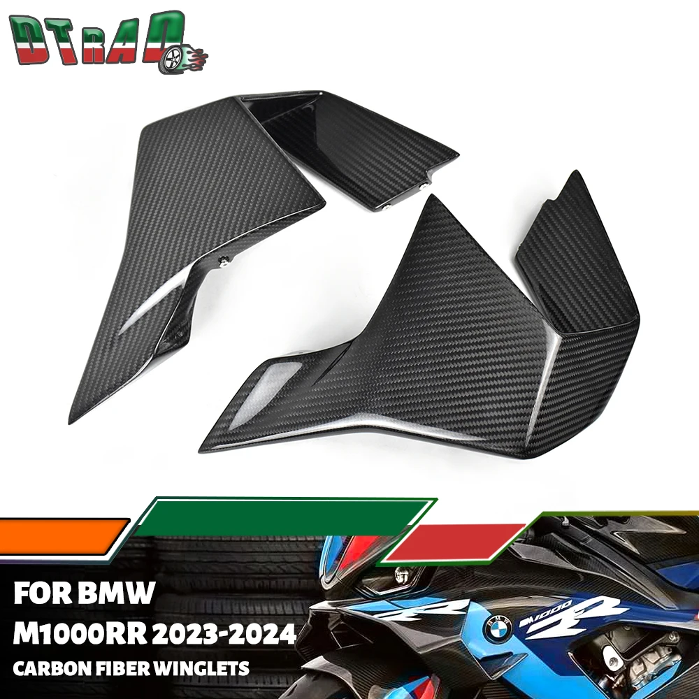 

For BMW BMW M1000RR M 1000 RR 2023 2024 Carbon Fiber Winglets Aerodynamics Fixed Side Wings Fins Motorcycle Modified Accessories