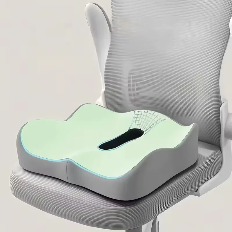 Ergonomisches Memory-Schaum-Sitzkissen für Auto- und Bürostuhl, Steißbeinstütze, waschbar, weiche Füllung, langlebiger Stoffbezug für Komfort