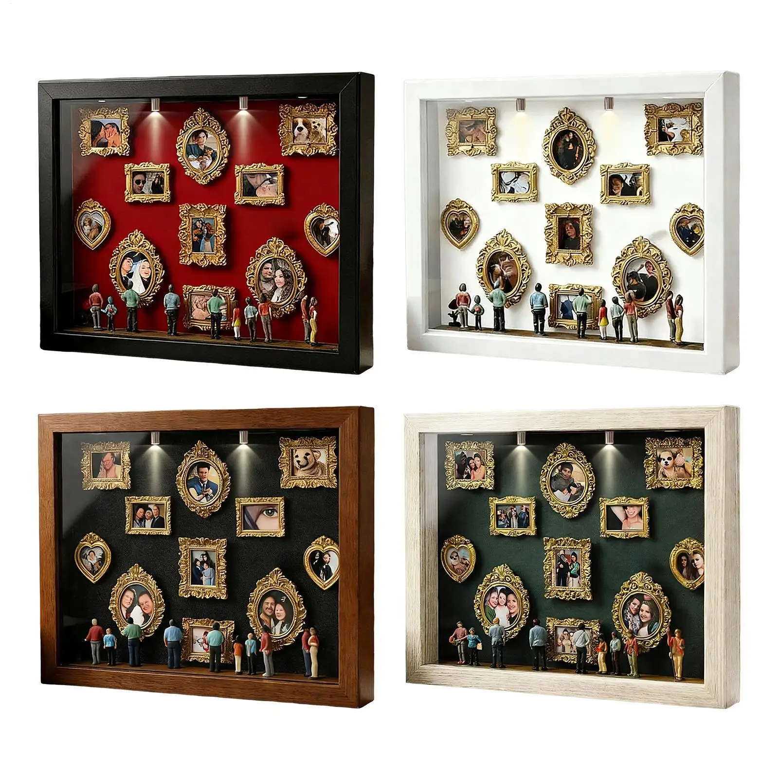 Petite boîte de présentation DIY, cadre profond pour mini-musée avec figurines, mini-art pour artisanat en résine, décoration flottante pour la maison et la chambre
