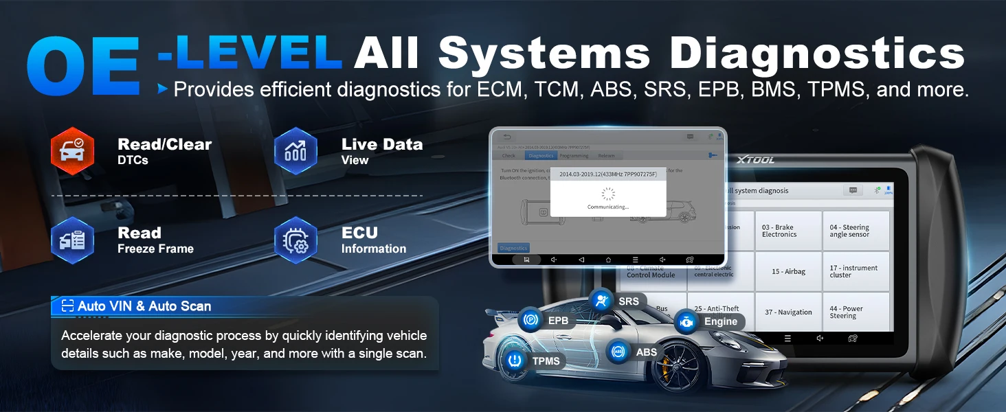 XTOOL IP819TP TPMS Programmiertool TPMS Erneute Aktivierung Reifendrucküberwachung Sensor Programmierer Autodiagnosetools – Detail 3