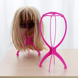 1PC Four Colors Wig Stands Plastic Hat Display Wig Head Holders 16x34Cm Mannequin Head/Stand Portable Folding Wig Stand