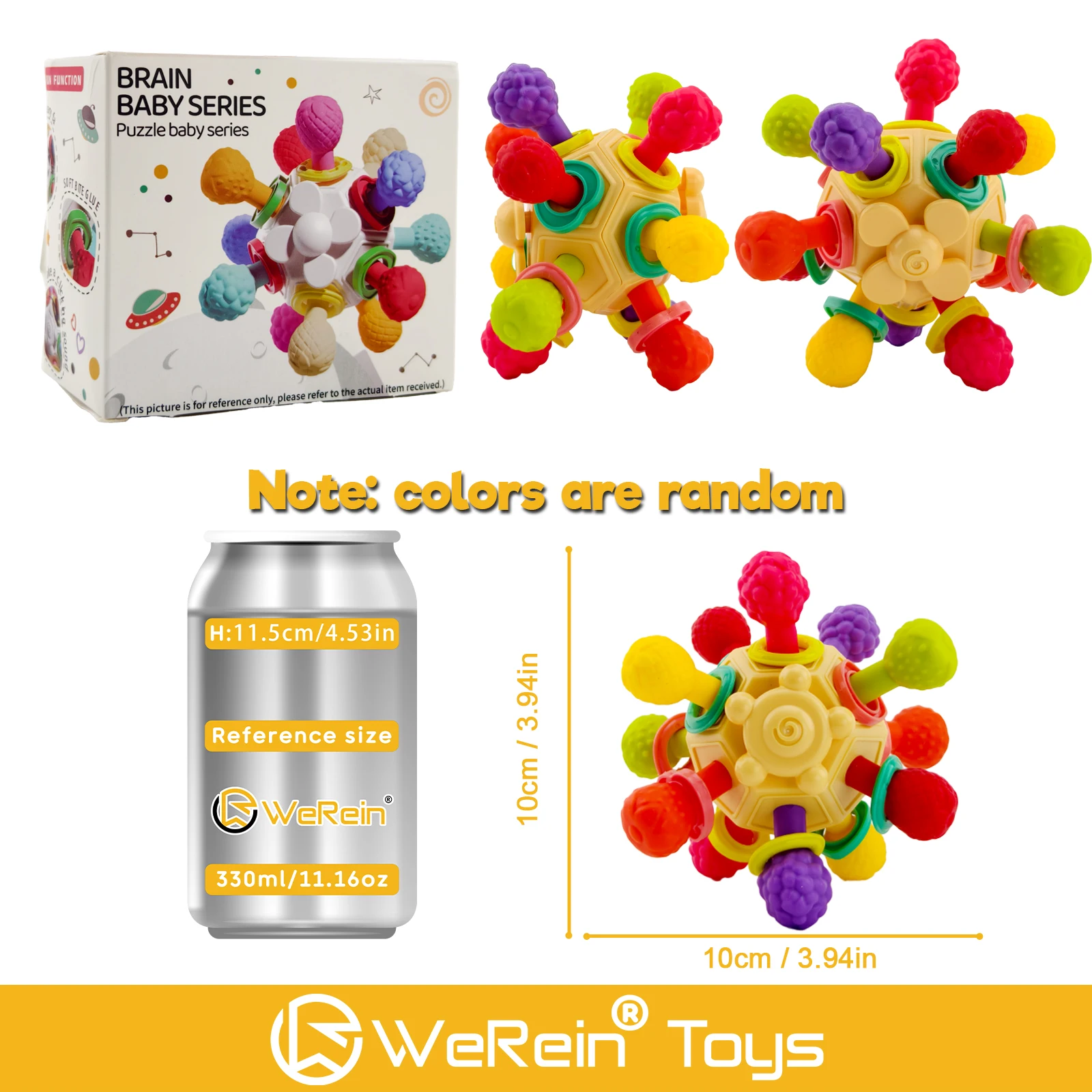 아기 이빨 젤 맨해튼 휴대용 공 장난감 유아 및 어린이용 씹는 장난감 부드러운 실리콘 디자인