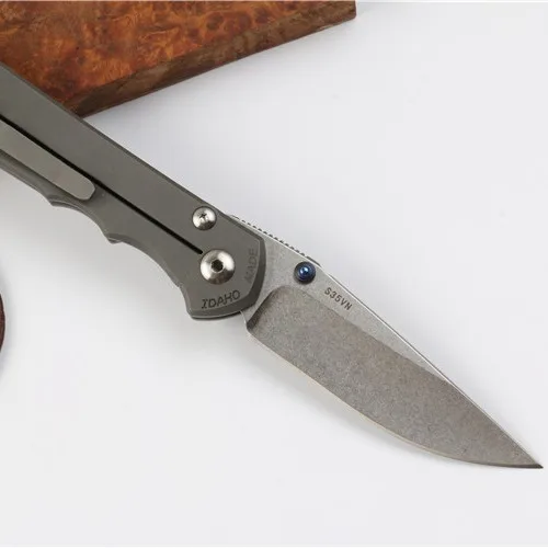 1PC Titanium Alloy Folding Knife D2 Steel Blade Outdoor Camping Tactical Self-defense Hunting Knife and Multi-functional Tool