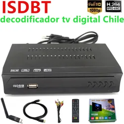 1080P H.264 ISDBT Decoder For Chile Terrestrial HD Digital TV Receiver ISDB-T Set Top Box Conversor Tv Tuner FTA Receptor TV BOX