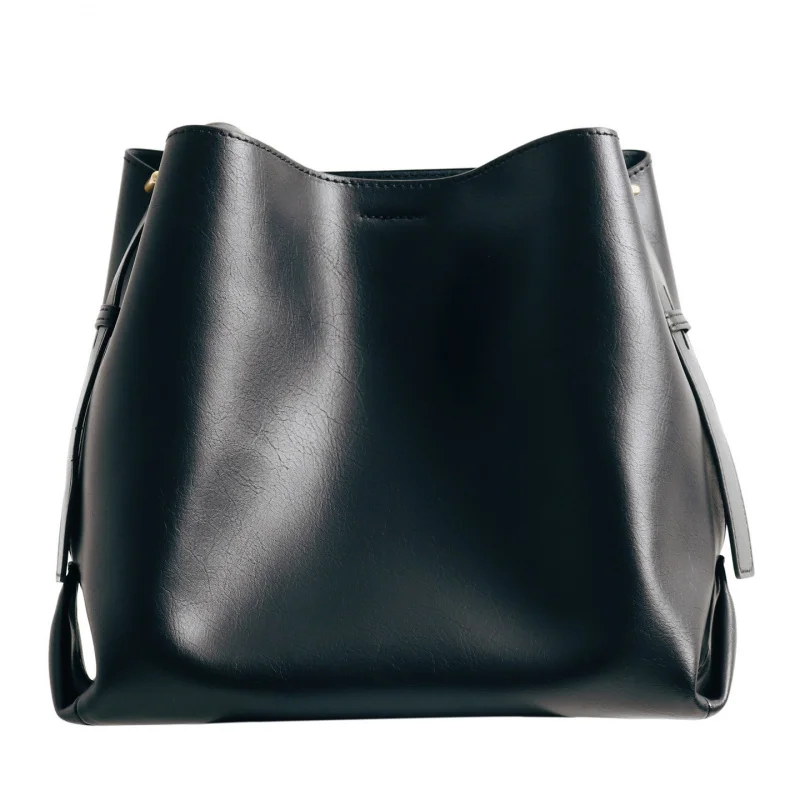 Genuine leather women bag 2024 trend Versatile High-Quality One-Shoulder Crossbody Large-Capacity bucket bags