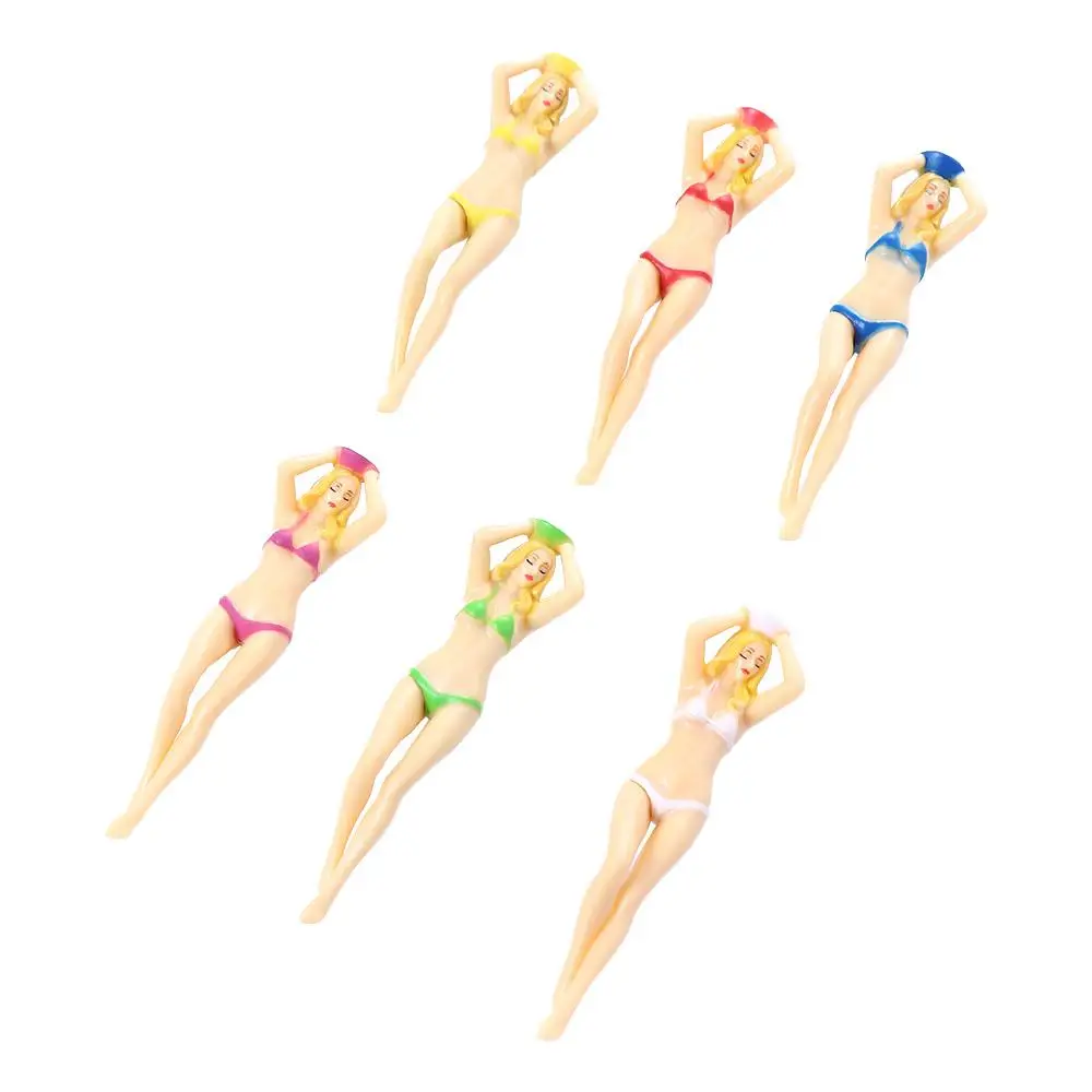 Golf Accessories 6Pcs/Pack Plastic Pin-up Womens Lady Golf Tee Golf Practice Girl Golf Tee Bikini Golf Tees