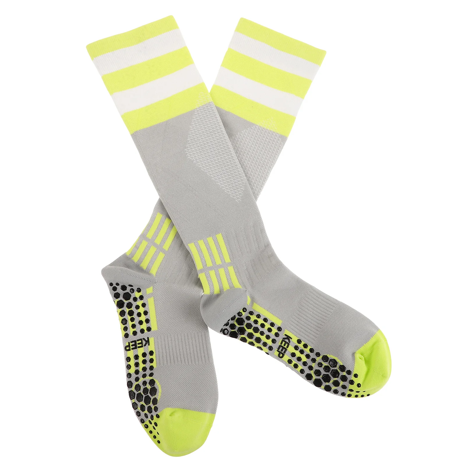 

1Pair Anti-Slip Fitness Socks Compression Knee High for Men Women Breathable Sweat-Wicking Athletic Support Running Cycling