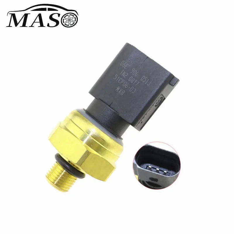 1 pcs Fuel Pressure Sensor Fit For AUDI VOLKSWAGEN Part number: 06E906051E; 06E906051J Automotive Accessories