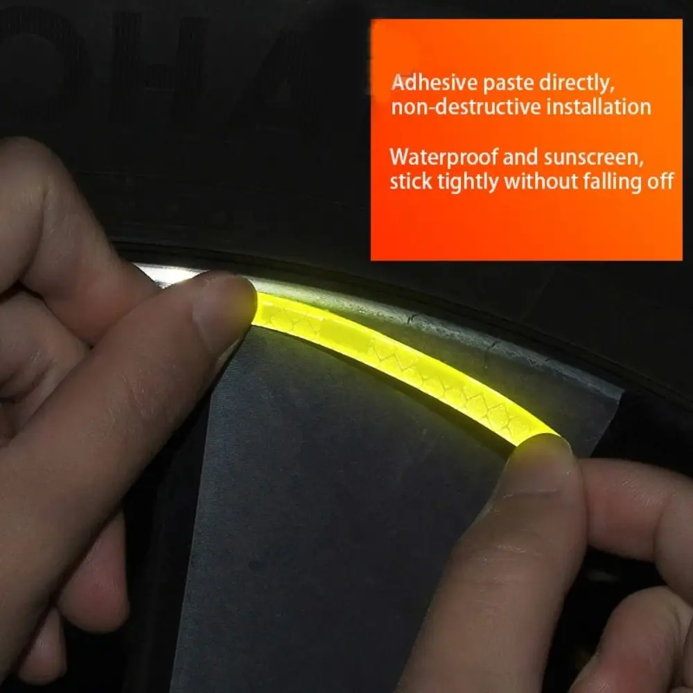 20pcs Luminous Reflective Sticker Colorful Luminous Stickers Motorcycle Bicycle Car Wheel Hub Sticker Creative Decoration