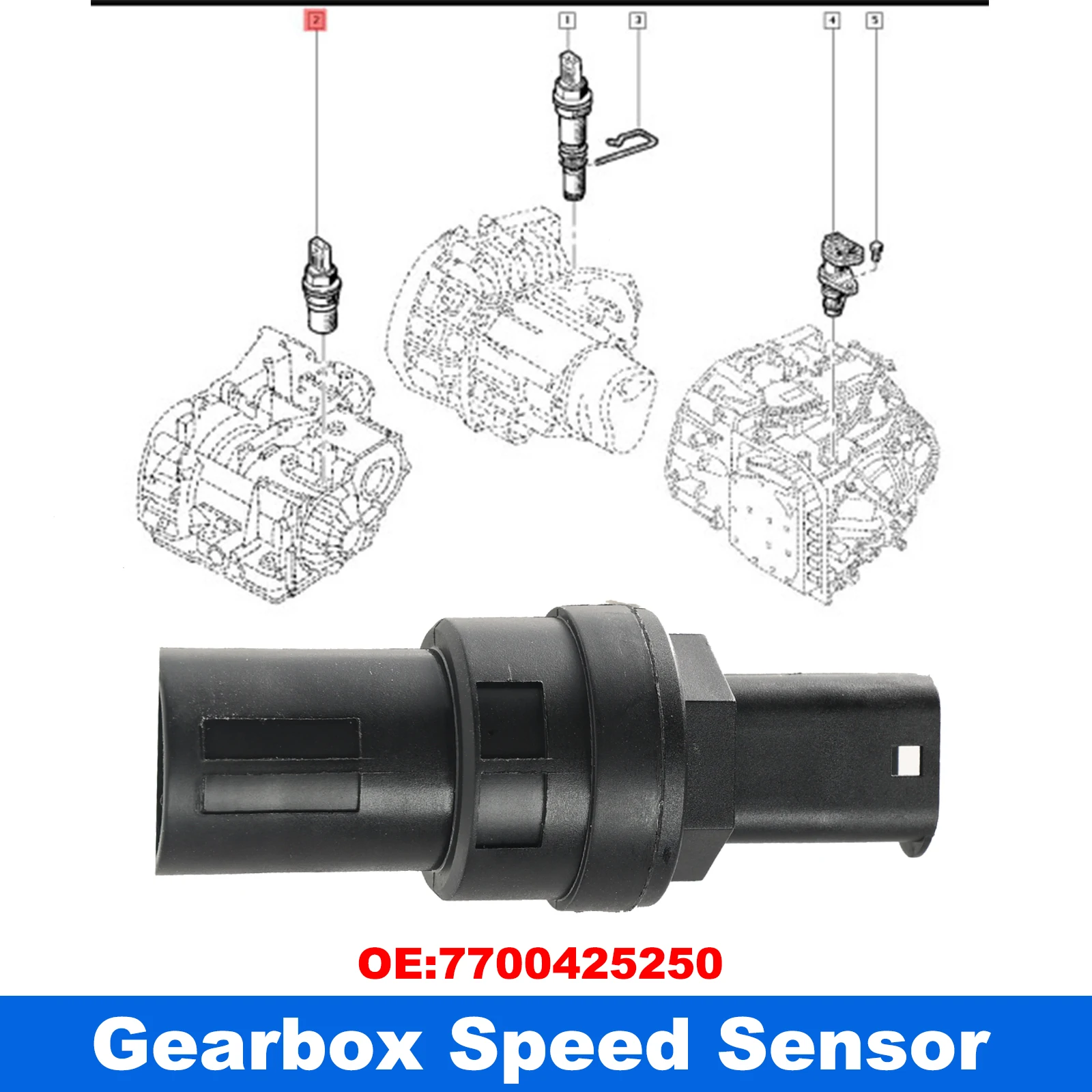 For Renault Trafic Speedo Gearbox Speed Sensor Odometer 2001 2002 2003 2004 2005 2006 2007 2008 2009 2010 2011-2014 7700425250