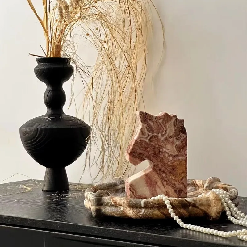 Marble horse book file ornament living room bookcase room desktop home decoration