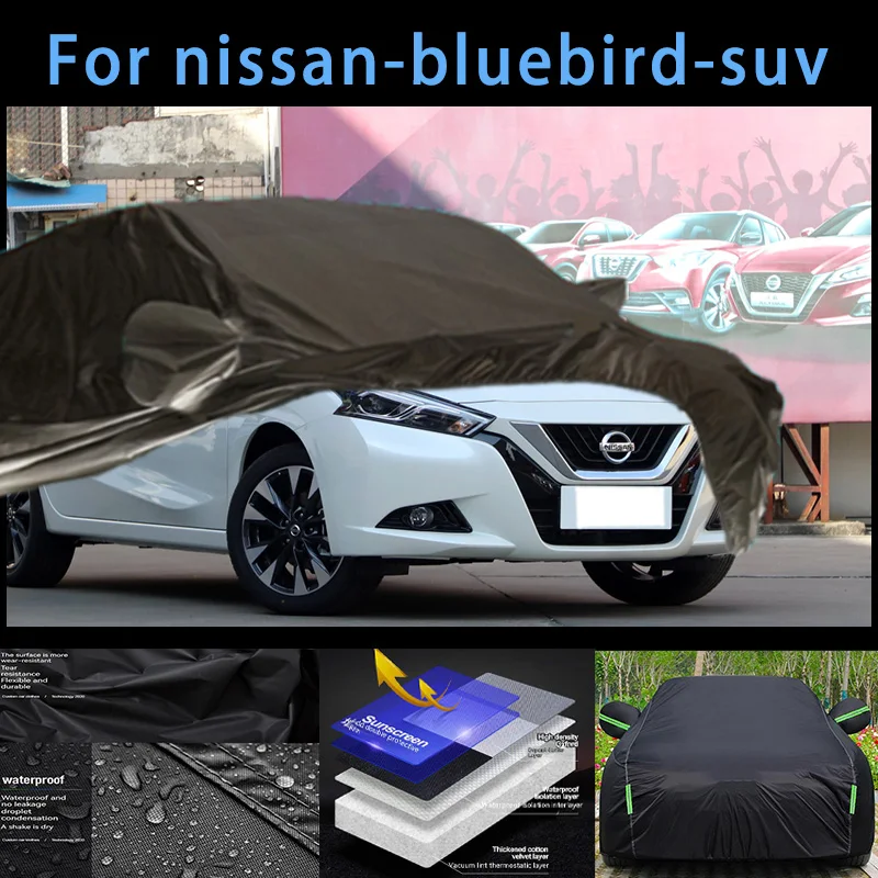 

For nissan-bluebird-suv Outdoor Protection Full Car Covers Snow Cover Sunshade Waterproof Dustproof Exterior Car accessories