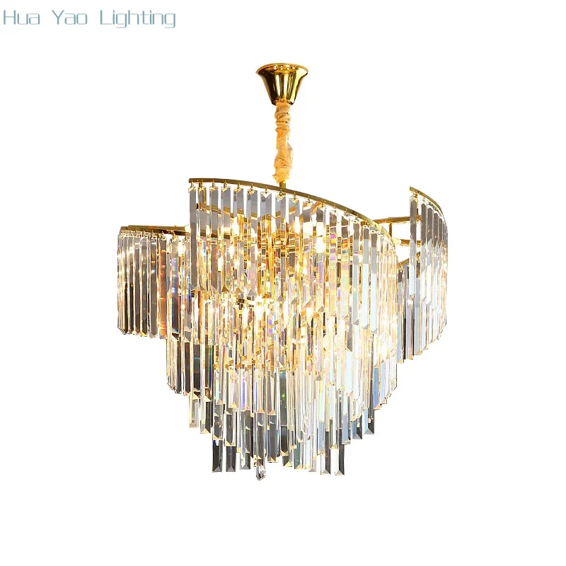 Northern Crystal Led Chandelier Decoration home Luxury Pendant Lamp Dimmable Chandeliers Cristall Home Decor for Dying Living Ro