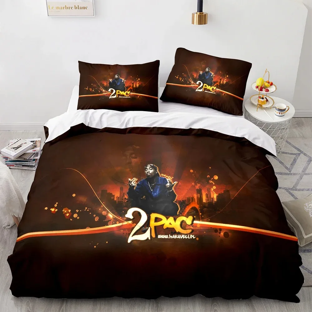 

2Pac Bedding Set Single Twin Full Queen King Size Tupac Amaru Shakur Bed Set Aldult Boys Bedroom Duvetcover Sets 3D Print