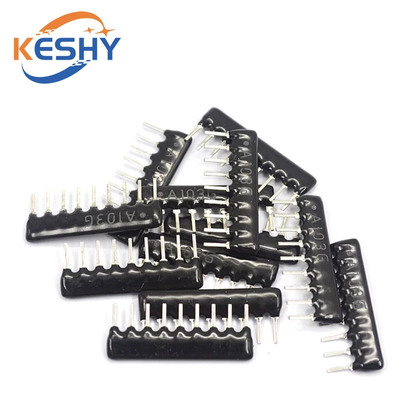 10PCS Exclusion Network Resistor Array 5PIN 6PIN 7PIN 8PIN 9PIN 1K 4.7K 10K 47K A102J A122J A202J A222J A332J A472J Resistance