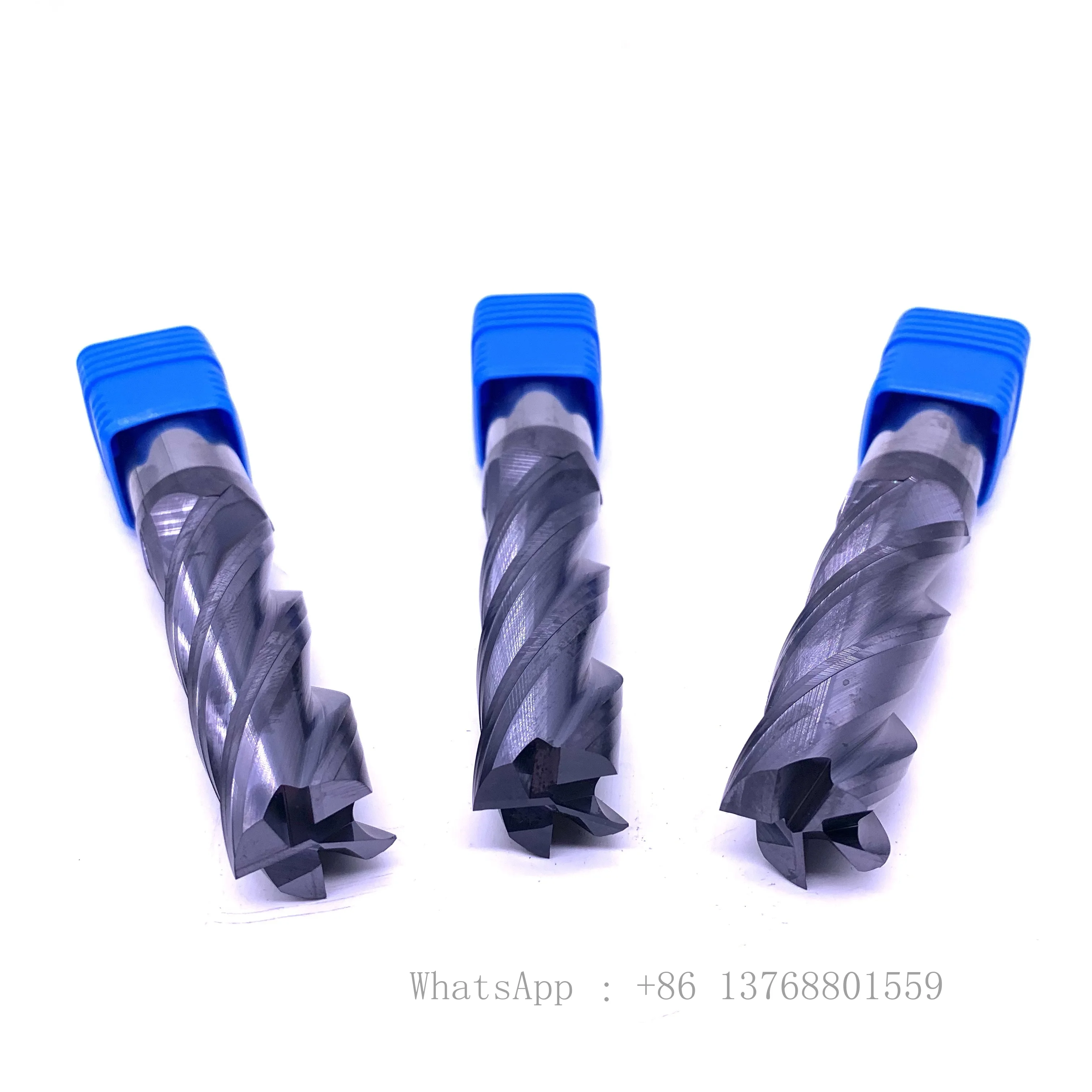 Carbide D21 H55-60 Unequal 4 Flute End Milling Cutter For CNC