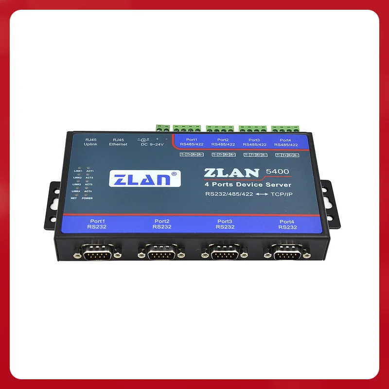 Top fashion zlan5440 4 portas rs232 485 422 para ethernet tcp ip rj45 modbus rtu para tcp gateway conversor servidor de dispositivo serial