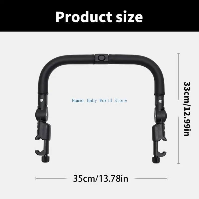 B2QD – guidon réglable, poignée détachable, convient à plupart des poussettes bébé, barre pare-chocs, accoudoir