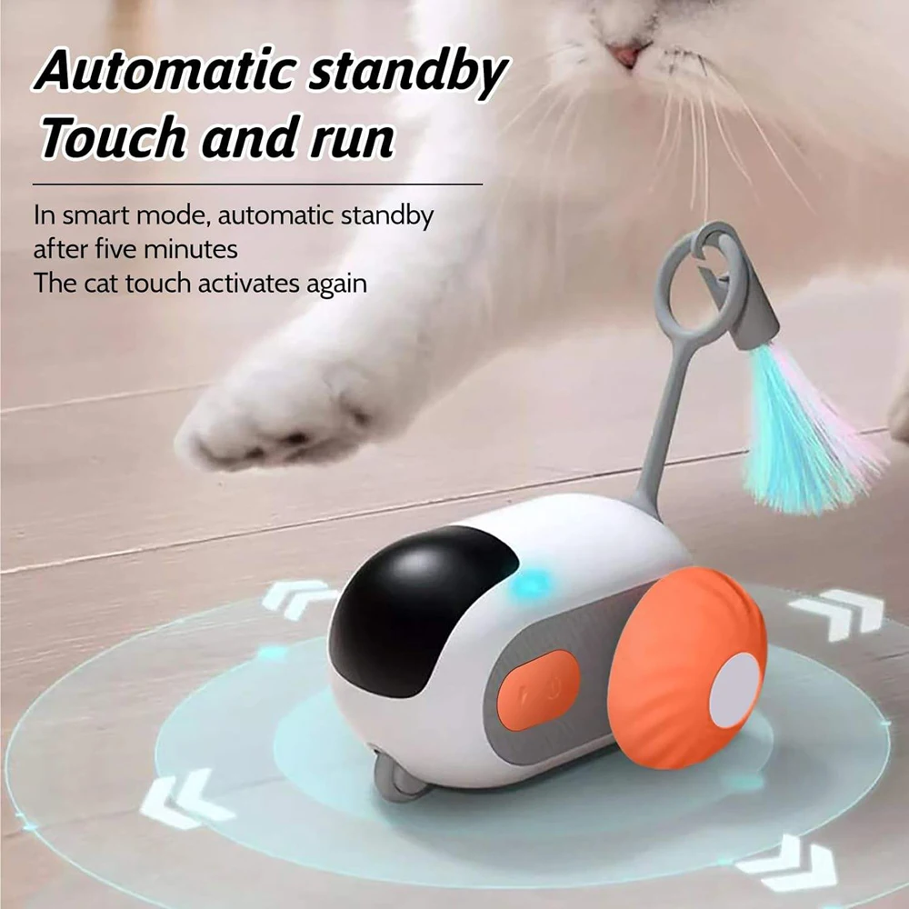 2 modalità Smart Cat Toy auto giocattolo telecomandata in movimento automatico per gatti cani interattivi che giocano a Kitten Training Pet Supplies