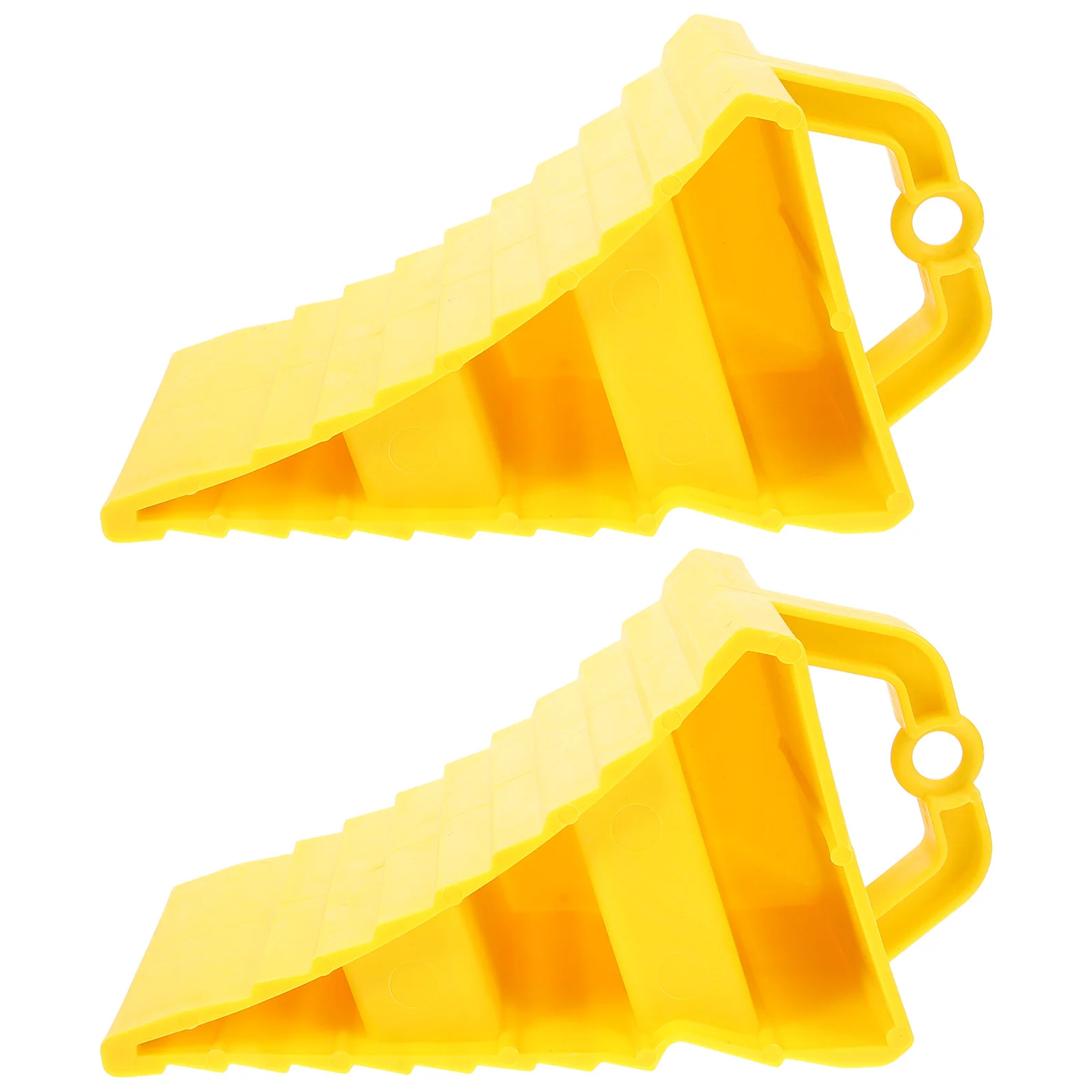 2 Pcs Non-Slip Retainer Vehicle Stoper Wheel Chocks Skid Resist Tire Stopper Device Rubber Car Tires