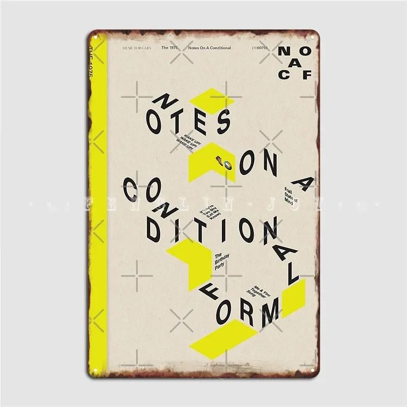 ملاحظات على شكل غير رسمي ملصق لوحة معدنية سينما المطبخ غرفة المعيشة لوحات مضحكة تين تسجيل ملصق